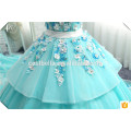 Real Picture Wedding Gown New Arrival Tiered Puffy Wedding Dress Top Beaded Colorful Tulle Ball Gown Sky Blue Wedding Dress